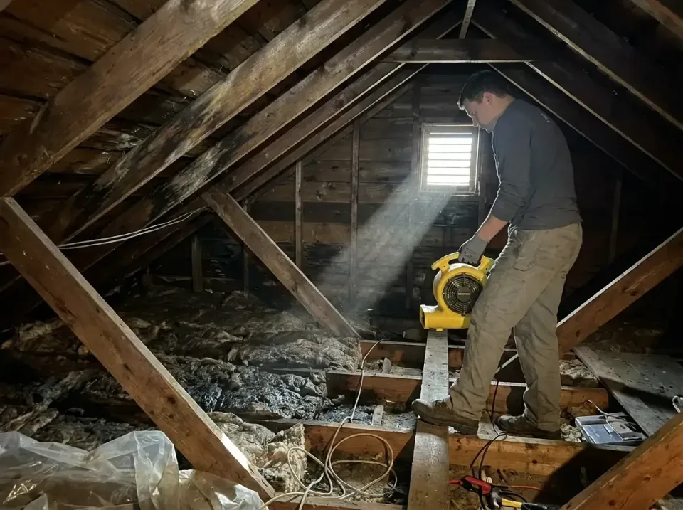 attic-water-damage-drying-proc-007 — frequently asked questions, Emergency Water Extraction & 24/7 Flood Response in Port Mo…